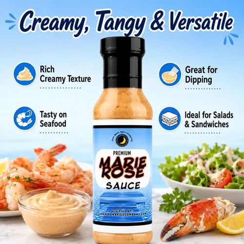 Vista 2 de Premium Salsa Marie Rose Botella de 12 onzas líquidas con tapa de bloqueo de sabor Bajo en colesterol Elaborado en lotes pequeños Salsa