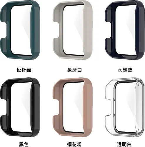 Vista 2 de [Paquete de 6] Funda Senter con protector de pantalla de vidrio templado integrado para reloj inteligente Redmi Watch 2 Lite, funda rígida