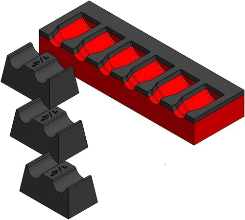 Vista 15 de MagAttach Organizadores de Extensión de Dados (1/2", Negro/Negro)