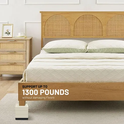 Vista 6 de Elevador de Cama, Elevador de Muebles de Alta Resistencia de 4 Pulgadas para Sofá, Mesa y Escritorio, Elevador de Sofá con Alturas de Elevación