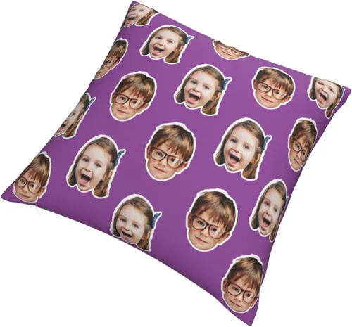 Vista 3 de Funda de almohada personalizada con nombre de foto, regalos personalizados para mamá, papá, hombres, mujeres, él, ella, fundas de cojín