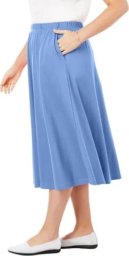 Vista 3 de 7-Day Knit A-Line falda tamaño grande para mujer