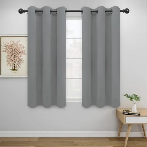 Vista 136 de Easy-Going - Cortinas opacas para dormitorio, aislamiento térmico sólido con ojales, cortinas de ventana para reducción de ruido, cortinas