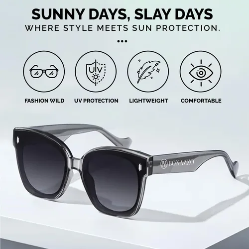 Vista 10 de Bonazzo - Gafas de sol de acetato de gran tamaño polarizadas con protección UV, modelo de moda, diseño de estilo moderno