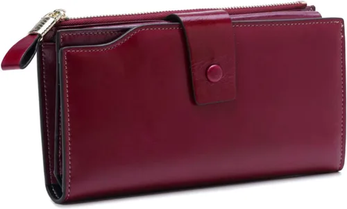 Vista 3 de Las mujeres carteras RFID bloqueo femenino billetera cuero genuino titular de la tarjeta embrague organizador señoras monedero