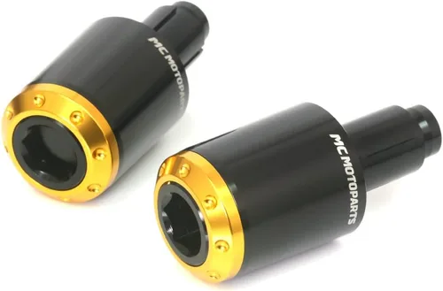 Vista 6 de Atom CNC Bar End Pesos para Yamaha Xmax 300 2017 – 2018, Negro