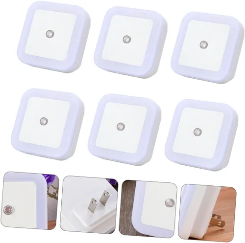 Vista 3 de TEHAUX 12pcs llevó la lámpara de noche de la noche con nosotros para los dormitorios pasillos y escaleras iluminación segura para niño niña y madres