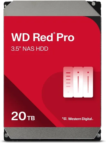 Vista 25 de Western Digital 2TB WD Red Plus Disco duro interno NAS HDD - 5400 RPM, SATA 6 Gb/s, CMR, caché de 64 MB, 3.5" -WD20EFPX