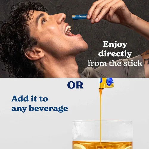 Vista 7 de Better Alt KSM 66 Ashwagandha Honey Sticks Miel orgánica multiflora del Himalaya Ayuda a promover la relajación, la concentración Suplemento