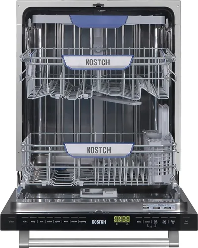 Vista 3 de KOSTCH Lavavajillas empotrado de 24 pulgadas, control superior, 8 programas de lavado, lavavajillas deslizable con tercer estante, gran capacidad
