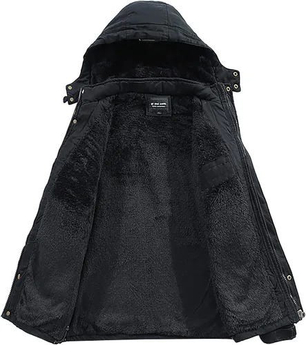 Vista 3 de Chaqueta impermeable para hombre, con capucha, para senderismo, ligera, rompevientos, M-4XL