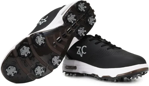 Vista 7 de ZVC Zapatos de golf para hombre con pinchos, antideslizantes, resistentes al agua, ligeros, transpirables, profesionales, para exteriores