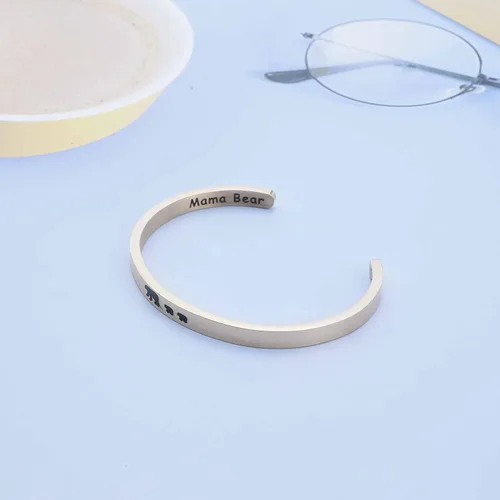 Vista 5 de NC - Pulsera de mamá oso para la familia, joyería de mamá oso para mamá, oso bebé, oso de cachorros, regalo para mamá, oso con joyería de 1, 2, 3