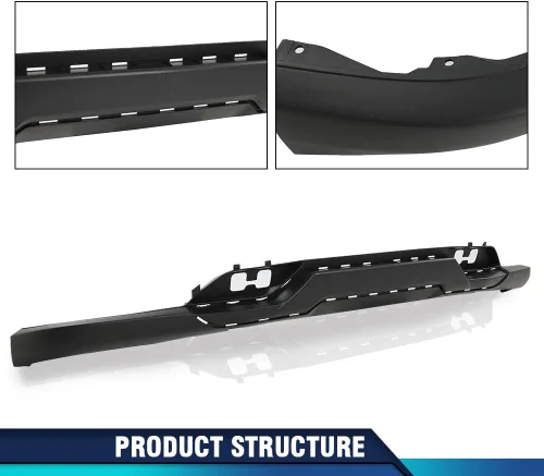 Vista 7 de PIT66 Cenefa de parachoques delantero texturizada con agujeros de gancho de remolque compatible con Chevy Silverado 1500 2016-2018/Silverado 1500 LD
