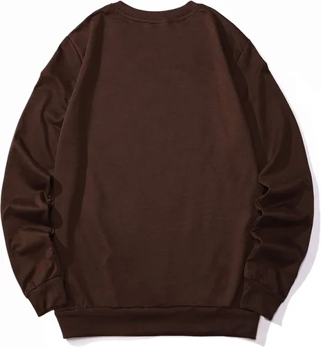 Vista 6 de WDIRARA Sudadera de manga larga con cuello redondo y estampado gráfico de dinosaurios de dibujos animados para hombre