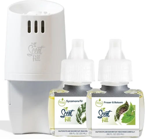 Vista 23 de Scent Fill Ambientador enchufable de sidra de manzana, repuestos de aceite perfumado, 2 recambios + difusor