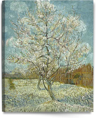 Vista 69 de Serie de pinturas de Vincent Van Gogh (favoritos). Reproducción de arte clásico de Van Gogh, impreso en lienzo, Algodón, Almond Blossom, 16x20