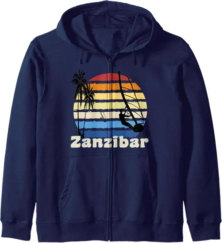 Vista 4 de Zanzibar Tanzania Windsurfing Windsurf Beach Zip Hoodie