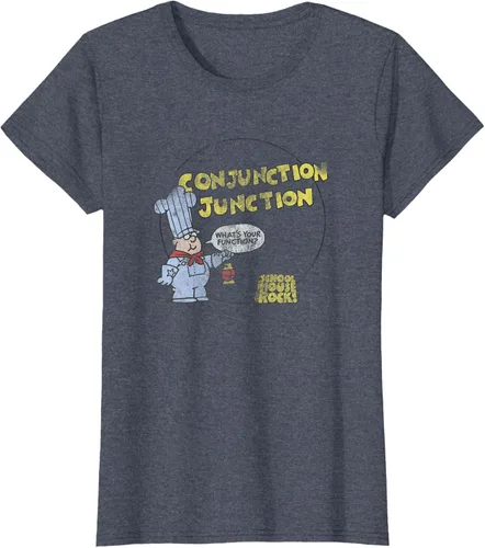 Vista 16 de Schoolhouse Rock Conjunction Junction Conductor Retro TV Camiseta Asfalto