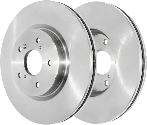 Vista 220 de Detroit Axle - Rotores de freno delantero para 04-13 Mazda 3 Rotores de frenos de disco 06-15 Mazda 5 Reemplazo: Rotor regular delantero de 11.81