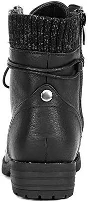 Vista 6 de DREAM PAIRS Women's Lace Up Combat boots Ankle Booties
