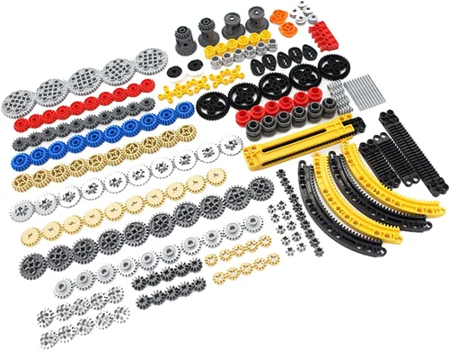 Vista 2 de SEEMY - Juego de engranajes para piezas de la serie técnica compatibles con piezas de Lego Technic, elevador, pasadores, ejes, conectores