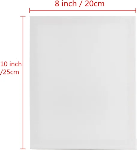Vista 2 de Paquete de 2 lienzos para pintar de 8 x 10 pulgadas, lienzos en blanco estirados enmarcados, suministros de pintura, tablero de arte, paneles