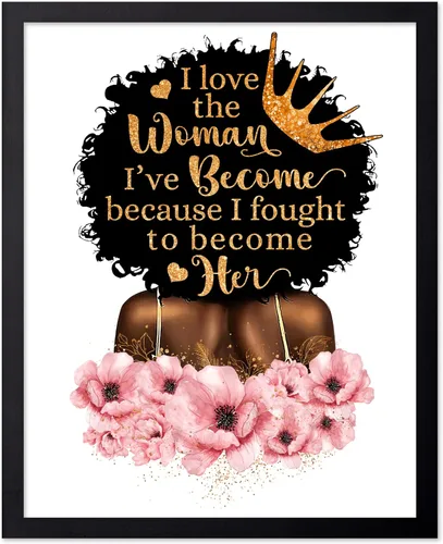 Vista 54 de Poster Master Póster motivacional vintage, impresión inspiradora retro, regalo para chica afro, amiga, reina negra, mujer afroamericana