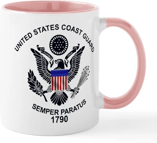 Vista 8 de CafePress Uscg_Flg_D1 Tazas Taza de café de cerámica de 11 oz (11.0 fl oz)