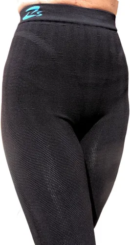 Vista 3 de CzSalus Linfedema de lipedema K2 de punto plano, POTS soporta leggings de alta compresión (K2 = 25-30 mmHg)