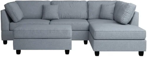 Vista 12 de Poundex Sofás tapizados/seccionales/sillones, gris