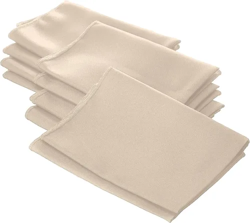 Vista 55 de LA Linen Paquete de 10 servilletas de popelina de poli, servilletas de tela suave, servilletas lavables y reutilizables, servilletas de mesa