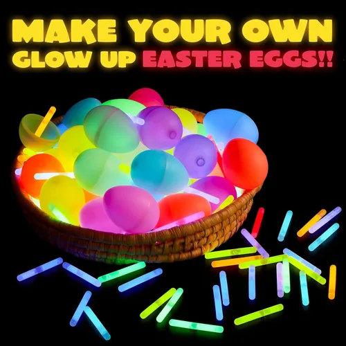 Vista 3 de JOYIN 100 Mini Varillas Luminosas (1.7"), 8 Colores, Brillan en la Oscuridad para Huevos de Pascua, Recuerdos de Fiesta, Paquete de Relleno