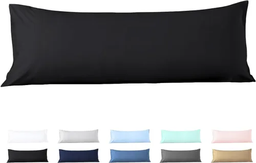 Vista 8 de Beddingstar - Funda de almohada con cierre de cremallera, 1 funda de almohada corporal de 500 hilos, 100 % algodón egipcio puro