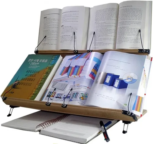 Vista 4 de Libro Soporte Holder Reading Desk Desktop libro Stands Suministros de Oficina 2 nd etapa Madera MDF) W 23.8