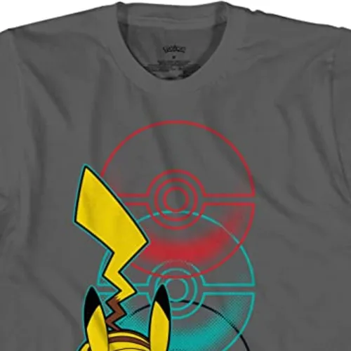 Vista 3 de Pokemon Pikachu Big Boys Camiseta de manga corta - Pikachu Lightning Energy Bounce