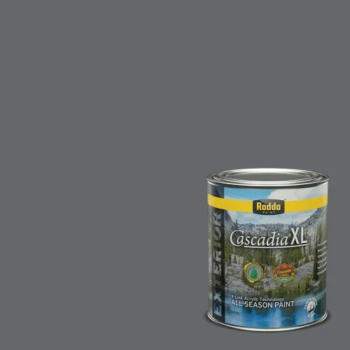 Vista 150 de Rodda Paint CASCADIA XL Pintura e imprimación satinada exterior en uno, cuarto de galón, Acapulco Dive