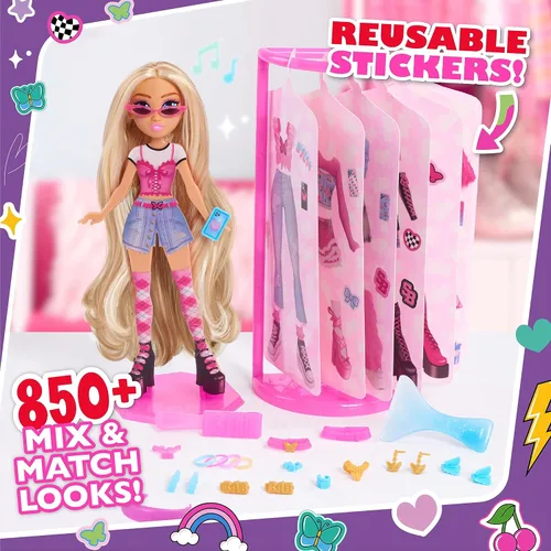 Vista 2 de Just Play Style Bae Dylan - Muñeca de moda y accesorios de 10 pulgadas, 28 piezas, juguetes para niños a partir de 4 años
