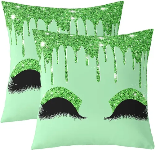 Vista 13 de Feelyou Juego de 2 fundas de almohada de leopardo de 16 x 16 pulgadas, fundas decorativas con estampado de guepardo, decoración del hogar, funda