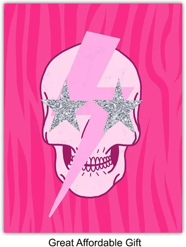 Vista 6 de Arte de pared de estilo retro pop art – Decoración de pared moderna – Decoración de pared de moda – Globo de calavera de cara sonriente perro VSCO