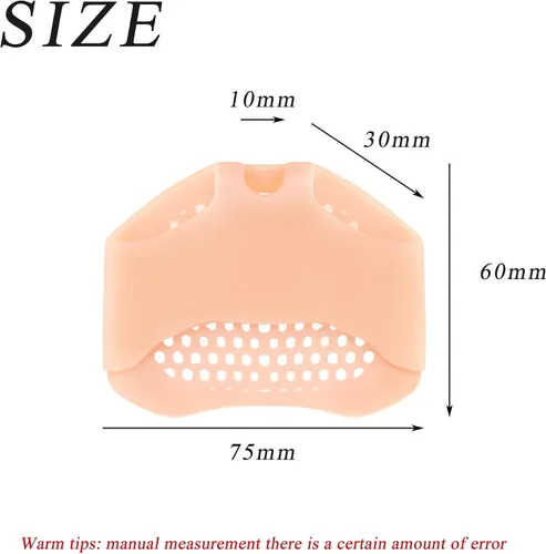 Vista 2 de Almohadillas metatarsianas para mujeres y hombres, paquete de 8 cojines para aliviar el dolor de pies, almohadillas de panal para el neuroma