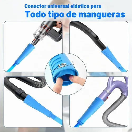 Vista 6 de Kit de limpiador de ventilación de secadora de 5 piezas, accesorio universal para manguera de vacío y cepillo flexible para limpieza rápida