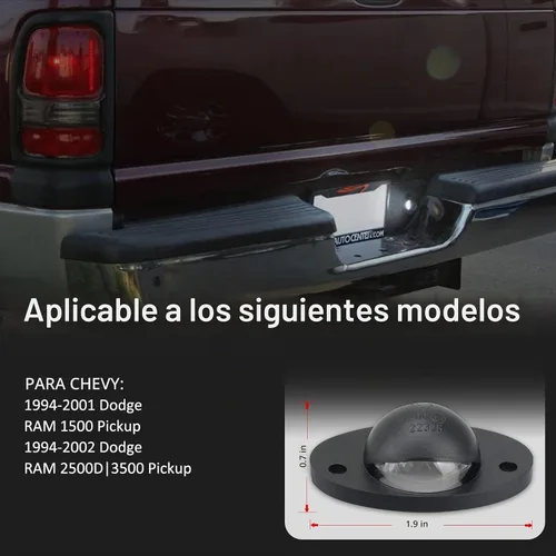 Vista 5 de Juego de luces de matrícula Bestview, lámpara LED para etiqueta trasera del parachoques con enchufe, cableado, carcasa de montaje para 1994 1995