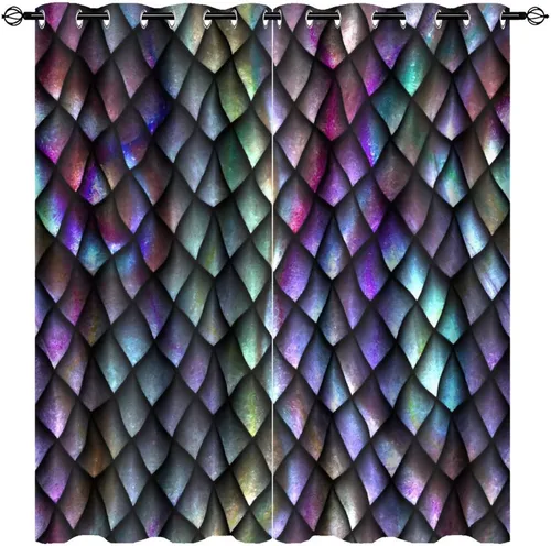 Vista 41 de Cortinas opacas de constelación para sala de estar, arte moderno abstracto, negro, galaxia, blanco, patrón de símbolo de constelación