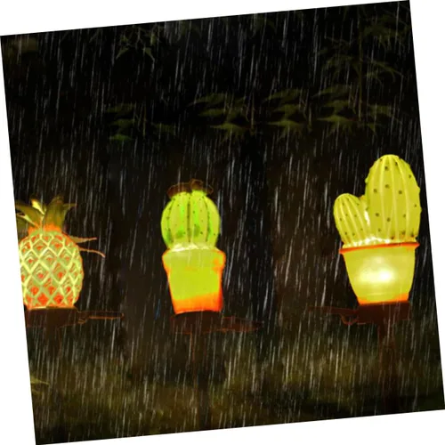 Vista 7 de DOITOOL Luces de paisaje de energía solar, paquete de 2 luces de jardín de cactus, impermeables, paisaje al aire libre