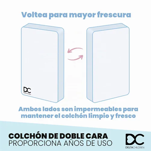 Vista 4 de Delta Children - Cama para niños pequeños con dosel, Disney Frozen + Delta Children colchón infantil reversible Twinkle Galaxy, con núcleo de fibra