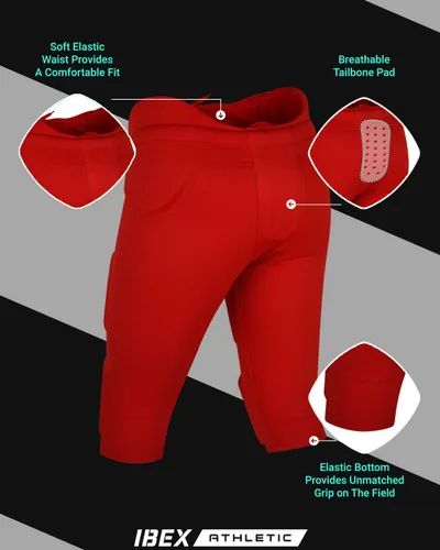 Vista 3 de Pantalones de fútbol integrados para adultos, pantalones de práctica de fútbol para hombre con almohadillas integradas