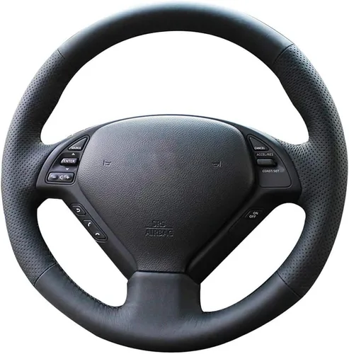 Vista 10 de Loncky - Funda de cuero para volante color beige, ajuste personalizado para Infiniti G37/ Infiniti G35/ Infiniti EX35 /Infiniti EX25/ Infiniti EX37