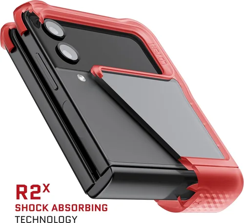 Vista 4 de Ghostek COVERT - Funda rosa para Galaxy Z Flip 4 para mujeres y niñas, protección completa de bisagra y parte trasera transparente, duradera