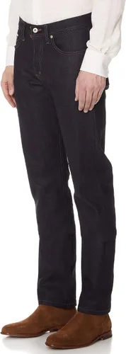 Vista 3 de Naked & Famous Denim Jeans de corte cónico para hombre con diseño de orillo elástico en sombrilla